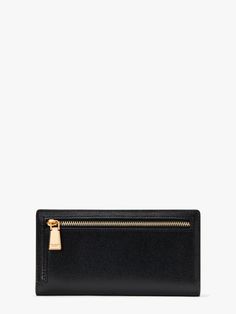 Our new Morgan wallet goes everywhere with you. It's done in scratch-resistant Saffiano leather so it will keep its sleek luxe look. | Kate Spade Morgan Slim Bifold Wallet, Black Luxury Kate Spade Wallet For Evening, Luxury Kate Spade Wallets For Evening, Kate Spade Luxury Evening Wallets, Kate Spade Evening Wallet With Card Slots, Luxury Kate Spade Wallets With Card Slots, Black Saffiano Leather Wallet For Everyday Use, Formal Kate Spade Leather Wallets, Luxury Leather Wallet By Kate Spade, Luxury Leather Kate Spade Wallet