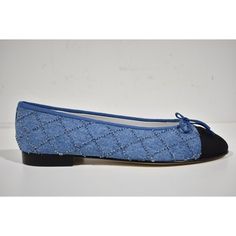 Chanel 23p Denim Blue Black Cc Logo Cap Toe Bow Tie Ballet Ballerina Flat 37 ********** Chanel ********** Brand: Chanel Size: 37 (Know Your Chanel Size) Name: Ballerinas Color: Blue & Black Style: Ballet Flats Style#: G02819 Y56544 K5600 Material: Embroidered Denim & Grosgrain Cc Black Grosgrain Cap Toe Bow Tie String Front Toe Blue Embroidered Quilted Frayed Denim Fabric Material Slip On Style Ballerina Brand New In Box, Comes With Original Box And Dustbag 100% Authentic Or Your Money Back Grea Denim Chanel, Blue Ballet Flats, Chanel Flats, Chanel Brand, Frayed Denim, Aesthetic Pastel, Shoe Inspo, Blue Flats, Embroidered Denim