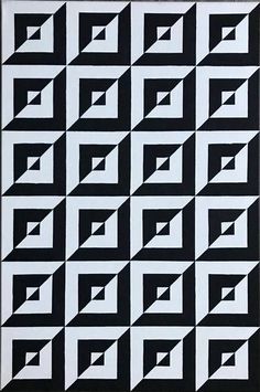 an abstract black and white pattern with squares