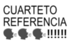 a sign that says cuarteto referenciaa with five heads and the words