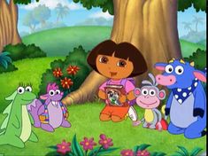 dora and friends in the jungle