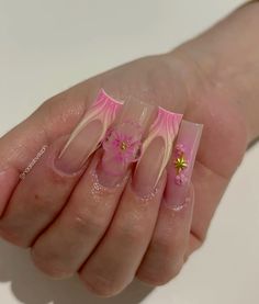 Unique Summer Nails, Square Summer Nails, Summer Nails Square, Summer Nails 2024, Drip Nails, Short Square Acrylic Nails