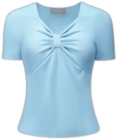 Light Blue Knit V-neck Top, Fitted Light Blue V-neck Top, Light Blue Fitted V-neck Top, Fitted Light Blue Knit Top, Light Blue Fitted Knit Top, Fitted Light Blue Knit Top For Spring, Fitted Blue V-neck Knit Top, Blue Fitted V-neck Knit Top, Elegant Light Blue Stretch Top