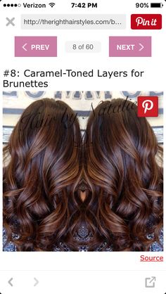 Caramel Highlights, Long Brown Hair, Balayage Brunette, Hair Color Balayage, Brown Hair Colors, Brunette Hair, Great Hair