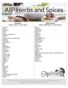 an image of a recipe for the air herbs and spices menu on a table