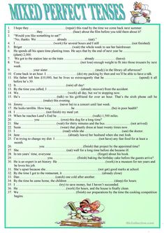 the mixed perfect tense worksheet