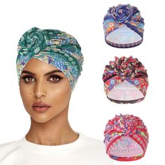 PRICES MAY VARY. Material: This African flower knot headscarf is made of high-quality polyester, with African patterns and bohemian print designs, bright colors, breathable, wear it in spring and fall, and block the wind in winter. Size: The elastic bandana hat fits most people's head shapes, easy to wear, not too tight or too loose, can be stretched to fit your head shape, comfortable to wear, not slipping, not easy to fade and deform. Application occasions: The pre-tied headwrap beanie can be worn in daily, sports, travelling, party or other occasions, delicate prints will make you more charming in the crowd, it can also be used as a sleeping cap or chemotherapy cap. The African print turban bonnet cap has a chic and beautiful design, suitable for birthday, Christmas and other holiday gi Knotted Headwrap, Boho Twists, Bonnet Cap, African Flowers, Turban Hat, Bohemian Print, Twist Knot, African Pattern, Head Shapes