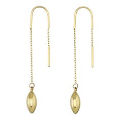 Introducing the 14K Solid Gold Threader Earrings, a reflection of Orena Jewelry's relentless pursuit of unmatched artistry. Every earring is carefully handcrafted, radiating an essence of luxury blended with contemporary finesse. It is the ultimate selection for those yearning for daily modern chic and standout occasion wear. Details you'll adore: Fashioned from elite 14K Gold. A variety of gold hues: Yellow Gold, Rose Gold, White Gold. Unique Design: Threader Earrings. These 14K Solid Gold Thre Contemporary Tarnish Resistant Earrings As Gift, Contemporary Tarnish Resistant Earrings For Gift, Contemporary Tarnish-resistant Earrings For Gifts, White Gold Oval Earrings Tarnish Resistant, Luxury 14k Gold Round Linear Earrings, Oval White Gold Earrings Tarnish Resistant, Oval White Gold Tarnish-resistant Earrings, Contemporary Pierced Yellow Gold Earrings, 14k Gold Oval Earrings With Diamond Cut