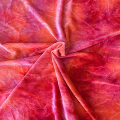 Red Orange Tie Dye Stretch Velvet Fabric - Fashion Fabrics LLC Purple Beach, Orange Tie Dye, Velvet Clothes, Orange Tie, Square Art, Pool Beach, Artist Paint, Stretch Velvet, Indoor Pool