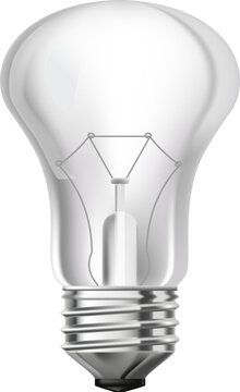 a white light bulb on a white background