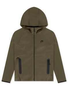 NIKE SPORTSWEAR TECH FLEECE HOODIE NIKE Green Nike Tech, Nike Tech Jacket, Tech Fleece Hoodie, Nike Sportswear Tech Fleece, Windrunner Jacket, Iconic Looks, Nike Tech, Tech Fleece, Jogger Shorts