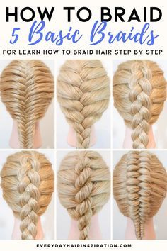 Dutch Infinity Braid, French Rope Braid, Rope Braid Hairstyles, 5 Braids, Basic Braids, French Fishtail Braid, Rope Braids