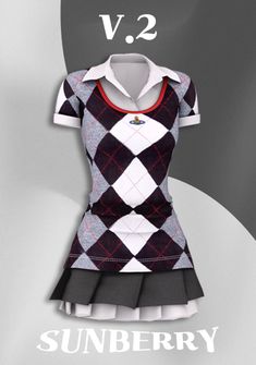 an image of a women's tennis dress with the word v2 on it