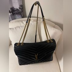 Ysl Loulou. She Is My Go To Hand Bag. She Is Pre Loved . Please Look At Pictures Before Purchasing. Open To Reasonable Offers! Please Ask Questions Before Purchasing. Keep In Mind This Handbag And Or Wallet Is In Pre Loved Condition And Is Not Perfect. Yves Saint Laurent Bag Loulou, Saint Laurent Bags, Yves Saint Laurent Bags, Not Perfect, Hand Bag, Yves Saint Laurent, Calf Skin, Saint Laurent, Satchel