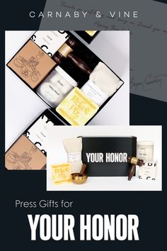 an advertisement for a wine tasting event with the words, press gifts for your honor