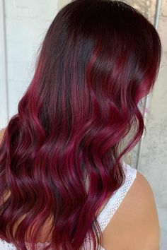 Red Wine Hair Color, Awesome Hair Color, Red Hair Dye Colors, Red Wine Hair, Red Hair Color Shades, Blood Red Hair, Indian Hair Color, Two Color Hair, Hair Color For Brown Skin