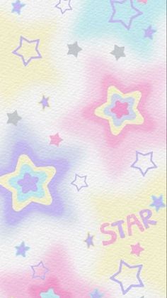 the stars are painted in pastel colors