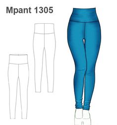 an image of women's leggings sewing pattern