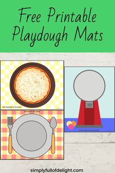 the free printable playdough mats for kids