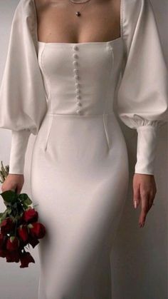 Baju Kahwin, Detail Couture, Evening Midi Dress, Civil Wedding Dresses, Elegant Dresses Classy, Glam Dresses, Dream Wedding Dresses