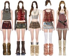 Immortalofficialeternal on ShopLook | The easiest way to find the perfect outfit P1h Outfit, Group Ideas Kpop Dr, Brown Leg Warmers, Brown Fur Boots, Brown Hair Bangs, Stage Fashion, Ideas For Brown Hair, Clothing Png, Hair French