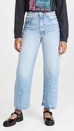 MOTHER The Half Pipe Ankle Jeans | Shopbop Casual Jeans With Seam Detailing And Straight Hem, Mid-rise Jeans With Seam Detailing For Fall, Fall Medium Wash Jeans With Seam Detailing, Fall Jeans With Seam Detailing In Medium Wash, Fall Mid-rise Jeans With Seam Detailing, Fall Light Wash Pants With Straight Hem, High-rise Cotton Jeans With Seam Detailing, Casual Jeans With Seam Detailing For Fall, Casual Fall Jeans With Seam Detailing