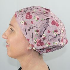 Show off your unique style and personality with this adorable 100% Cotton bouffant scrub caps. Cap is great for healthcare workers with long or thick hair. This cute cap is comfortable and made to withstand many washings. Cotton is breathable and perfect for all day wear. Adjustable elastic in the back for a perfect fit. Toggle latch on elastic to provide a nonslip fit. Handmade in the USA. Ships in 1-3 business days. Machine wash warm with like colors. Tumble dry low. Low iron if needed. *Bouff Surgical Cap Pattern Free Scrub Hats, Doctor Scrubs, Nurse Scrub Hat, Cute Caps, Bouffant Scrub Caps, Nursing Cap, Scrubs Nursing