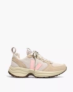 Veja™ Suede Venturi Sneakers in Petale Eco-friendly Low-top Sneakers, Eco-friendly Low-top Sneakers With Gum Sole, Lace-up Sneakers With Gum Sole For Errands, European Shoes, Line Shopping, Suede Lace, Madewell Denim, Brooks Sneaker, Saucony Sneaker