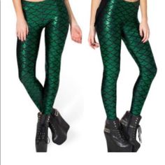 Green Mermaid Leggings/ Brand New/Poly/Spandex Silver Tights, Mermaid Tights, Mermaid Costume Diy, Mermaid Leggings, Diy Kostüm, Womens Jeggings, Green Mermaid, Mermaid Costume, Mermaid Scales