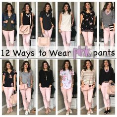 Colored Pants Outfits, Light Pink Pants, Work Profile, Mode Ab 50, Neon Prom Dresses, 2019 Outfits