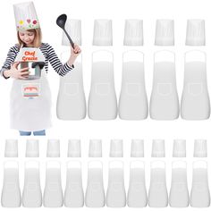 PRICES MAY VARY. Package Include:The set contains 15 pieces adjustable kid chef hats (10.6 x 9 inch/ 27 x 23 cm), 15 pieces chef aprons (15.7 x 23.6 inch/ 40 x 60 cm), Suitable for children aged 5-12 years. Adjustable Chef Hat: The size of the chef's hat is adjustable, adjust the size of the chef hat by moving the distance of the brim, suitable for head circumference between 21.6 and 25.6 inches and it works for most people Functional Pocket: located on the front center to conveniently hold item Kids Chef Hat, Chef Hats For Kids, Kids Art Smock, Baking Painting, Personalized Kids Apron, Chef Aprons, Kid Chef, Branded Aprons, Chef Clothes