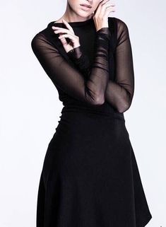 image 0 Sheer Fitted Gothic Dress, Gothic Sheer Fitted Mini Dress, Fitted Gothic Mini Dress With Sheer Details, Sheer Fitted Gothic Mini Dress, Fitted Sheer Gothic Mini Dress, Edgy Sheer Fitted Dress, Edgy Fitted Sheer Dress, Elegant Black Mini Dress With Mesh Sleeves, Gothic Black Sheer Dresses