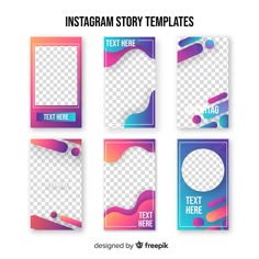 the instagramm story templates are designed to look like they have different shapes and colors