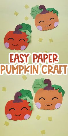 easy paper pumpkin crafts for kids to make