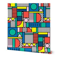 an abstract pattern with geometric shapes