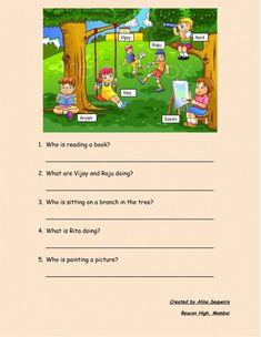 a worksheet for children to learn how to read the book, which includes pictures and