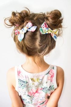 22 Easy and Adorable Toddler Girl Hairstyles for Medium to Long Hair - Just Simply Mom Pigtail Bows, Toddler Hair Clips, Baby Hair Bows