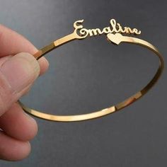 This heartfelt Personalized Stainless Steel 'APPRECIATION' Bangle Bracelet is sure to be a hit with your loved ones This darling Personalized Stainless Steel 'APPRECIATION' Bracelet has 4 unique styles, and 9 stunning fonts to choose from. They're made from durable stainless steel and will not tarnish. Looking out for a gift for a friend/girlfriend? You've found the one. A personalized bracelet with their name on it is something they will cherish forever, it shows you put thought and effort in t Custom Name Bracelets For Valentine's Day, Valentine's Day Anniversary Bangle Bracelets, Valentine's Day Anniversary Bangle Bracelet, Custom Name Bracelet Jewelry For Valentine's Day, Adjustable Bangle For Anniversary On Valentine's Day, Valentine's Day Heart Bangle Bracelet, Custom Name Bracelets For Anniversary On Valentine's Day, Heart-shaped Name Bracelets For Anniversary, Anniversary Name Bracelets For Valentine's Day