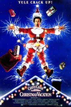 the christmas vacation on blu with an image of santa clause in red and white outfit