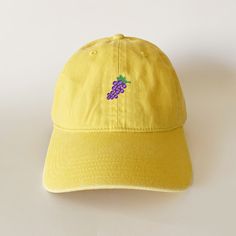 100 % Cotton.  One size fit most with an adjustable buckle strap closure, fitting up to XL size. Crown measures 3 1/2 inches deep. Bill measures 2 3/4 inches long. Adult / Unisex  Thick, Soft, and light material. Hand wash only. Very nice quality-built hats with quality embroidery work. Yellow Cotton Dad Hat, Adjustable Fit Dad Hat Baseball Cap For Streetwear, Adjustable Dad Hat Baseball Cap For Streetwear, Yellow Baseball Cap With Embroidered Logo, Yellow Curved Brim Baseball Cap With Embroidered Logo, Yellow Cotton Dad Hat With Curved Brim, Yellow Cotton Curved Brim Dad Hat, Adjustable Dad Hat With Curved Visor For Streetwear, Streetwear Dad Hat With Visor