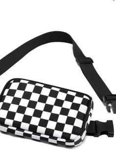 Forget the backpack and get your hands on the fanny. This super-chic, waterproof fanny pack is the quickest way to turn heads. With its water-resistant nylon construction, adjustable strap and quick side release buckle, this bag is ready for adventure. Checkered print fanny pack Waterproof Adjustable strap Quick side release buckle Round zipper closure Inner mesh side pockets Trendy Outdoor Belt Bag With Adjustable Strap, Trendy Belt Bag With Adjustable Strap For Outdoor Activities, Trendy Nylon Belt Bag For Outdoor Activities, Nylon Belt Bag With Adjustable Strap For School, Waterproof Fanny Pack, Checkered Print, Checker Print, I Am A Queen, Fanny Pack