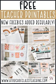 the free teacher printables for new teachers and their students to use with them