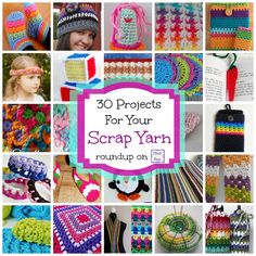 crochet projects for your scrap yarn roundup on - click to see more