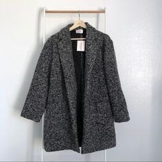 Nwt Nasty Gal Charcoal Oversized Wool Knit Coat. Reads Size M. Chunky Knit. Charcoal Black/Grey. Front Pockets. Open Front. Heavyweight. Wool Blend. Perfect For Fall And Winter. Brand Is Moon, Boutique Brand Sold By Nasty Gal. Approx: 32” Shoulder To Hem 21” Pit To Pit Nwt/New With Tag. No Flaws. See All Photos. Cozy Oversized Black Outerwear, Oversized Gray Cardigan For Workwear, Oversized Gray Sweater Coat For Cold Weather, Trendy Oversized Gray Sweater Coat, Oversized Gray Sweater Coat For Work, Black Oversized Sweater Coat For Cold Weather, Oversized Black Sweater Coat For Cold Weather, Oversized Gray Outerwear For Work, Cozy Gray Outerwear For Work