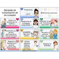 the spanish language poster shows different types of people and their feelings, including one man with glasses