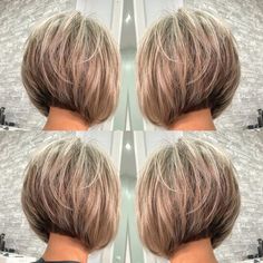 Stacked Haircuts, Haircuts For Medium Length Hair, Amazing Hairstyles, Stacked Bob Haircut, Hairstyles For Girls, Chin Length Hair, Bob Haircut For Fine Hair, Hair Inspiration Short, Pixie Haircut For Thick Hair