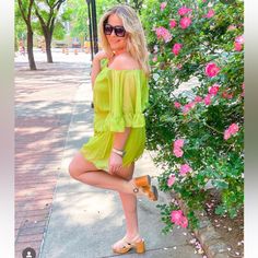 Demure Romper From Vici Size Medium Only Wore This Once To Take Blogging Pics In Cleaning Out My Closet Still Has The Tag On Very Beautiful Use My Vici Code For 20% Off Sitewide Code: Kissthisstyles Pant Jumpsuit, Blogging, Jumpsuit Romper, Pants For Women, Rompers, Size Medium, Pants, Green, Closet