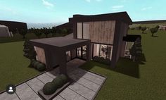 Bloxburg Modern Minimalist House, Bloxburg House Ideas Exterior One Story, House Layouts 2 Story Mansion, Modern House Layouts 2 Story, Bloxburg Minimalist House, 2 Story Mansion, Bloxburg Blueprints, Bloxburg Small House, Bloxburg Small House Layouts