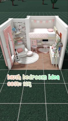 a small doll house with furniture and accessories in the living room, bedroom and dining area