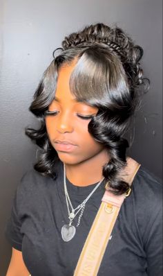 Prom Pin Up Hairstyles For Black Women, Brown Prom Hair, Hair Ideas Black Women, Hairstyles For Homecoming, Cute Ponytail Styles, Pin Up Hairstyles, Prom Hair Updo Elegant, Slay Hairstyles, Hair Muse